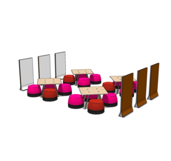 现代休闲桌椅su模型