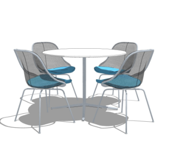 现代休闲桌椅su模型