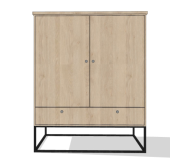 现代衣柜su模型