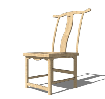 中式单椅su模型