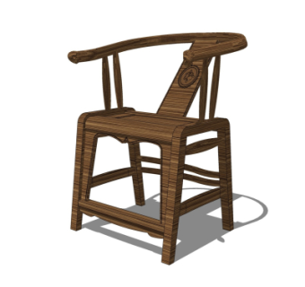 中式单椅su模型