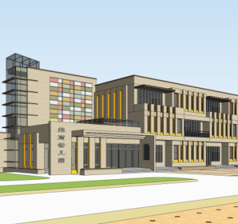 现代幼儿园su模型
