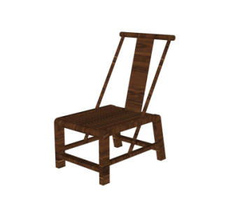 中式单椅su模型