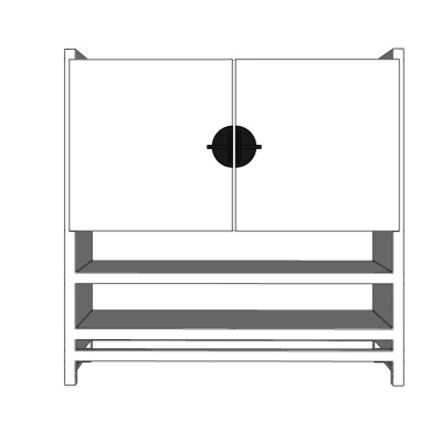 中式储物柜su模型