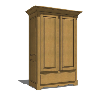 中式衣柜su模型