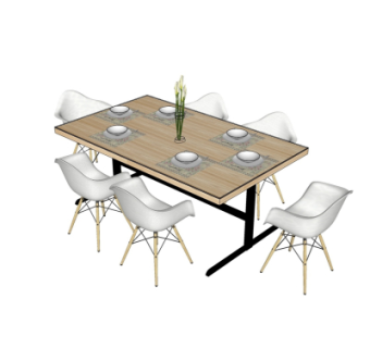 现代餐桌椅su模型