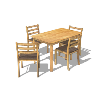 现代餐桌椅su模型