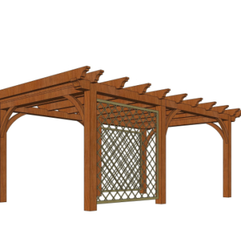 现代廊架su模型