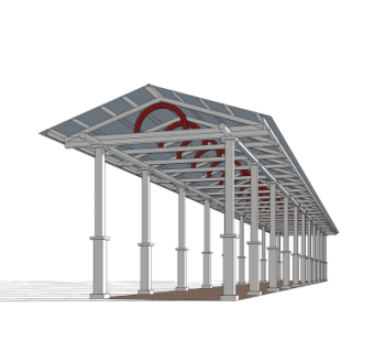 简欧走廊免费su模型