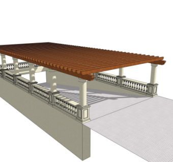 欧式地下车库入口免费su模型
