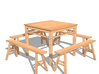 <em>中式餐桌</em>椅su模型