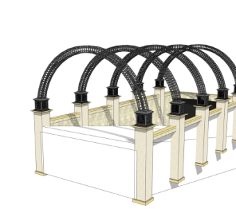 欧式地下车库入口免费su模型