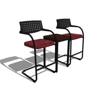 工业风休闲桌椅su模型