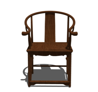 中式实木圈椅su模型