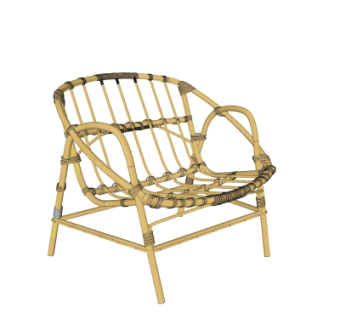 现代藤编户外椅su模型