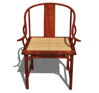 中式实木圈椅su模型