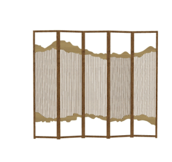 中式屏风su模型