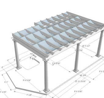 欧式廊架su模型