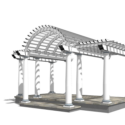 欧式廊架su模型