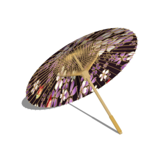 日式竹伞su模型