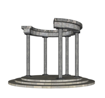 欧式凉亭su模型