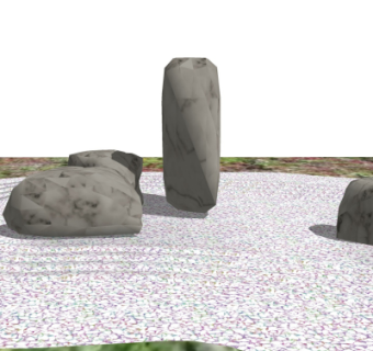 现代枯山水su模型