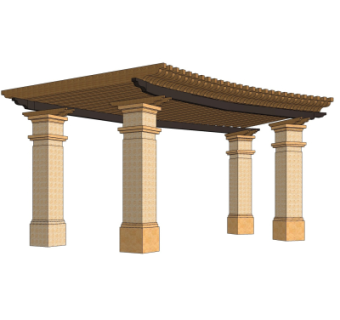 欧式廊架su模型