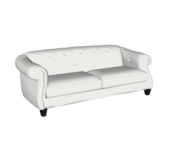 现代双人沙发su模型