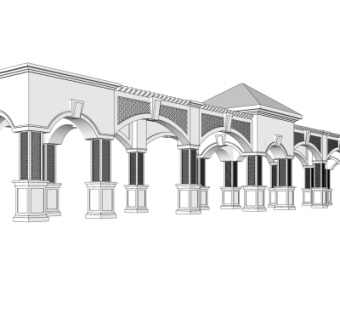 欧式走廊免费su模型