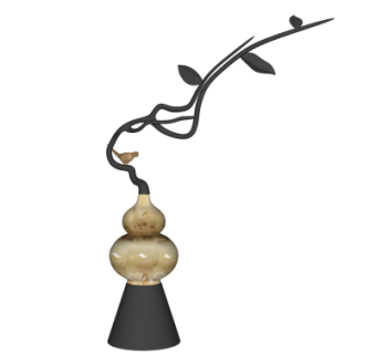 中式葫芦摆件su模型