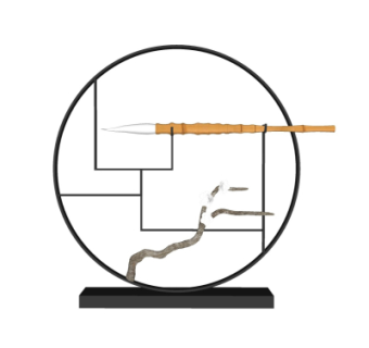 中式毛笔摆件su模型