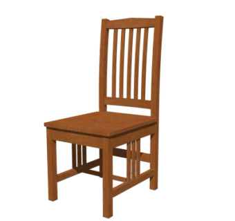 中式实木单椅su模型