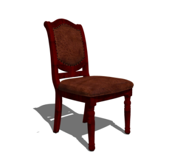 美式单椅su模型
