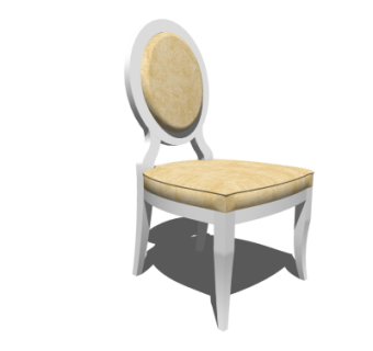 欧式实木单椅su模型