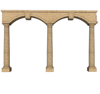 欧式拱门廊架su模型