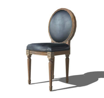 美式皮革单椅su模型