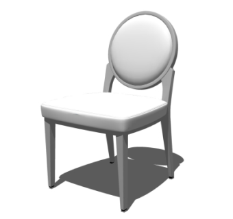 美式布艺单椅su模型