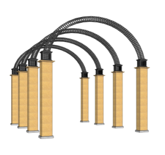 欧式廊架su模型