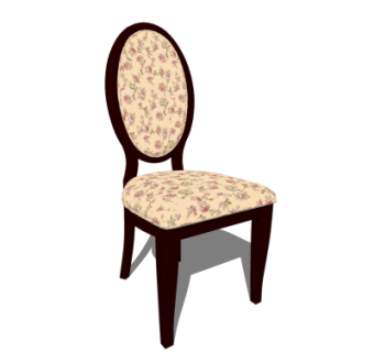 美式布艺单椅su模型