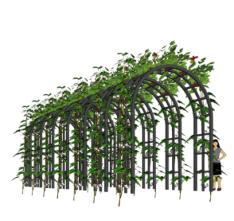 欧式铁艺廊架su模型