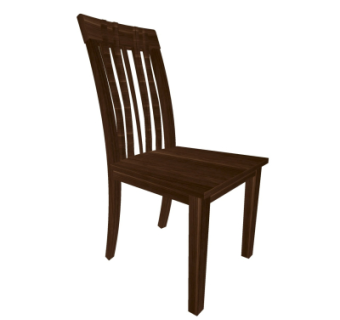 中式实木单椅su模型