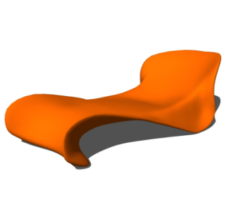 现代异形躺椅su模型