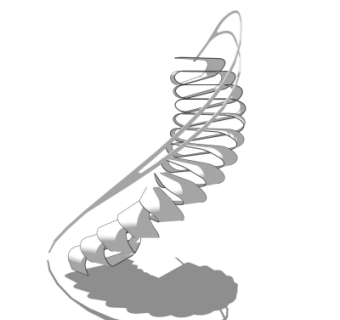 现代环形楼梯su模型