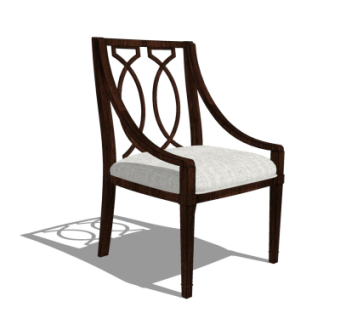 新中式单椅su模型