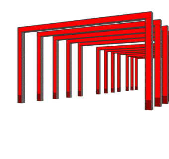 现代廊架su模型