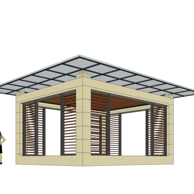 现代凉亭su模型