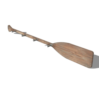 现代实木船桨su模型