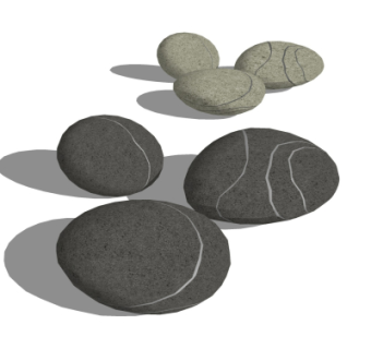 自然风石头su模型