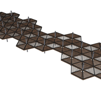 现代廊架su模型