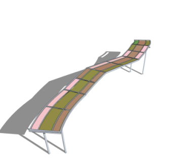 现代廊架su模型